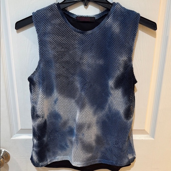 Love For Humanity Couture tie dye fish net style top goth whimsigoth - Picture 1 of 5